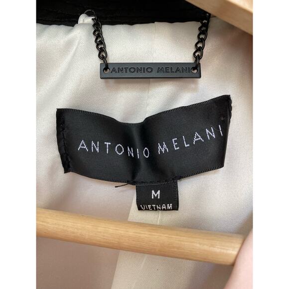 NWT Feminine Antonio Melani Pale Pink Trench Coat Jacket Classy Jacket Medium - Picture 8 of 9